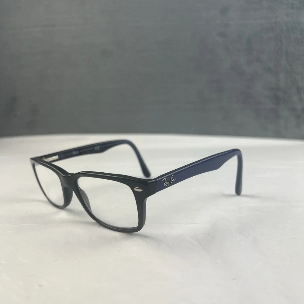 Ray Ban RB1531 3748 Black & Blue Youth Eyeglasses FRAMES ONLY 48-16-130 EUC